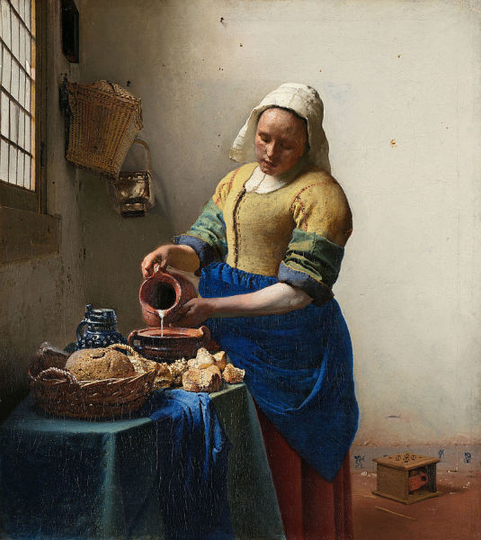 visual vocabulary art, johannes vermeer het melkmeisje