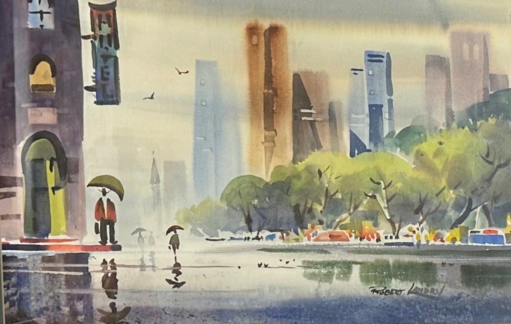 City Street in the Rain - Landry