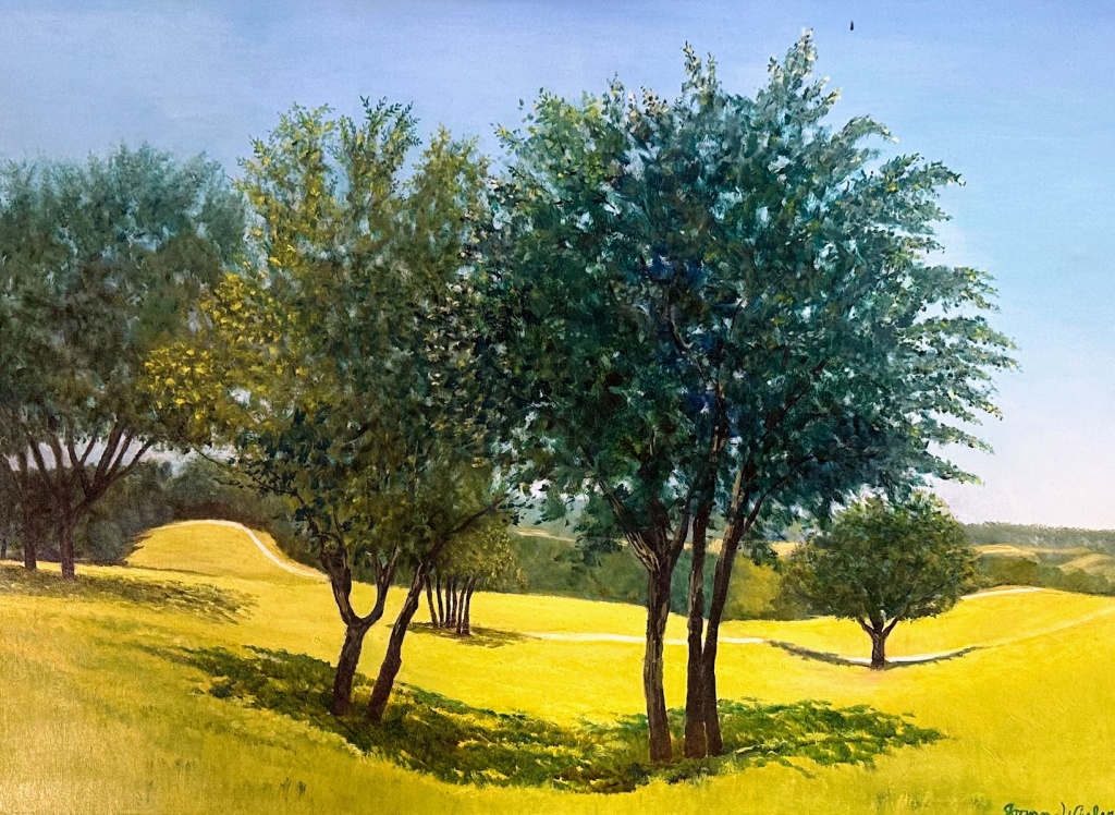 A0504 - Noontime Shade by Joann Wisler, oil on canvas 36” x 24”