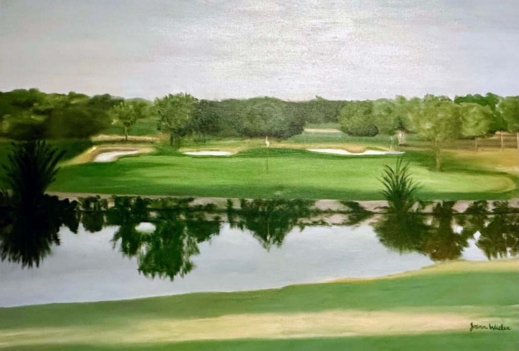 A0508 - The Sereen Game by Joann Wisler oil on canvas 36” x 24”