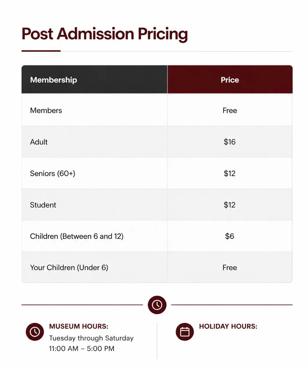 mocva post admission pricing